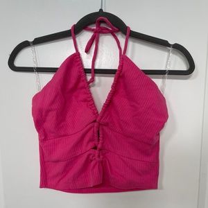 Y2K pink crop top